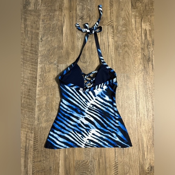 NWOT RACHEL Rachel Roy Lace-Up Halter Tankini Top - Picture 3 of 7